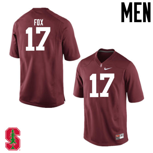 Men Stanford Cardinal #17 Jordan Fox College Football Jerseys Sale-Cardinal